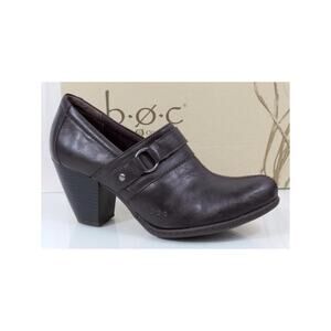 b.o.c concept By Born Channi Booties Ankle Boots Heesl Leather Dark Brown Size 6